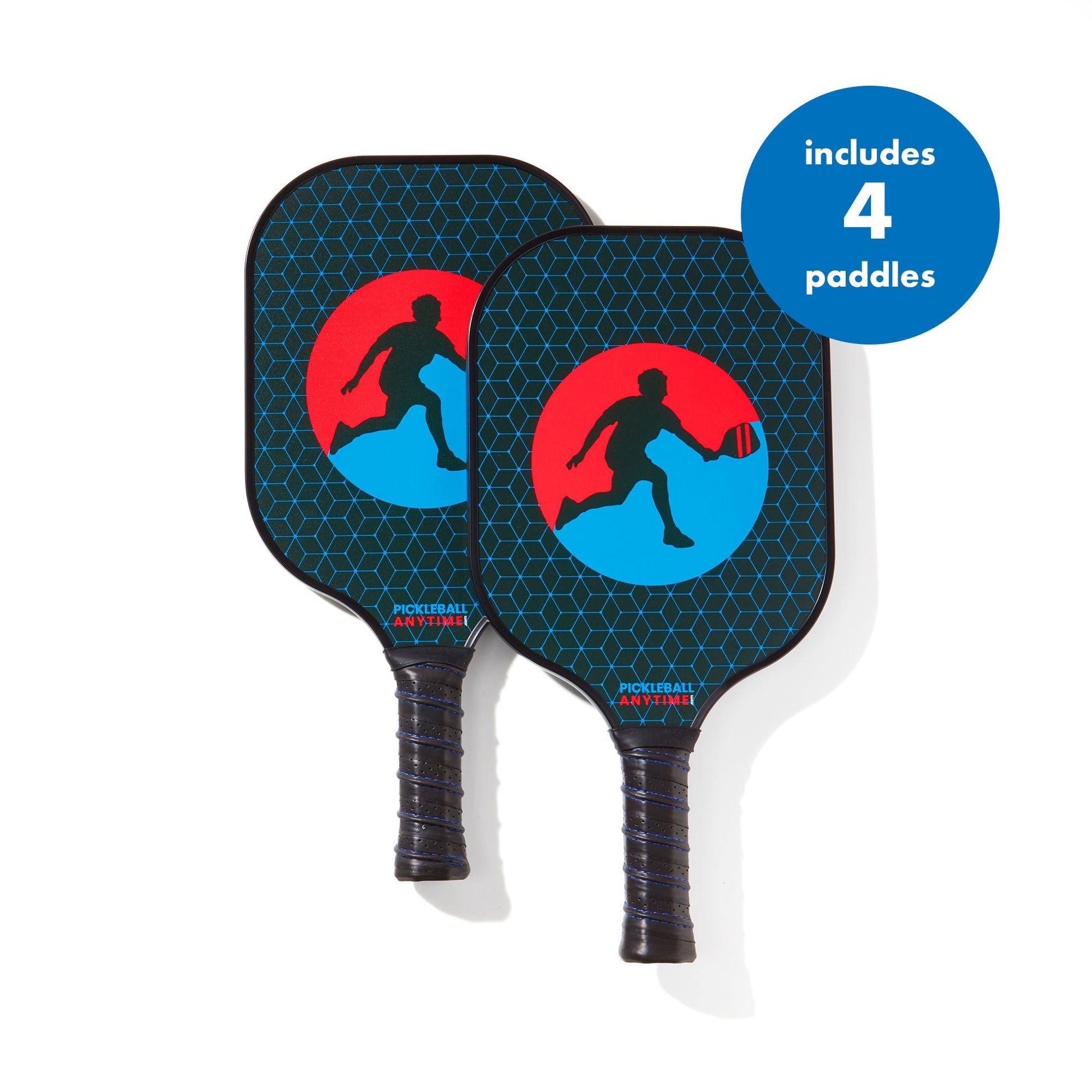 4 - Player Paddles, Net and Balls Set - Pickleball Anytime