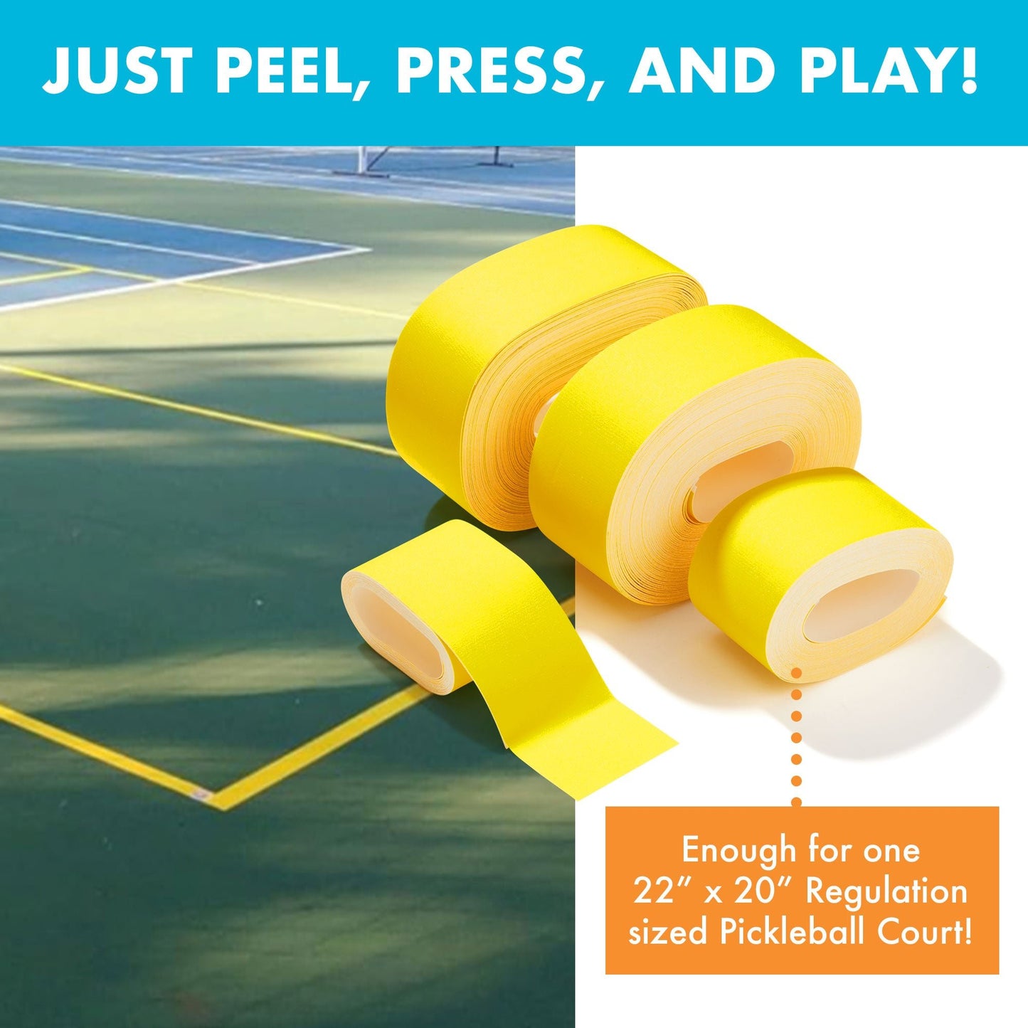 Complete Pickleball Court Tape Kit - Best Seller! - Pickleball Anytime