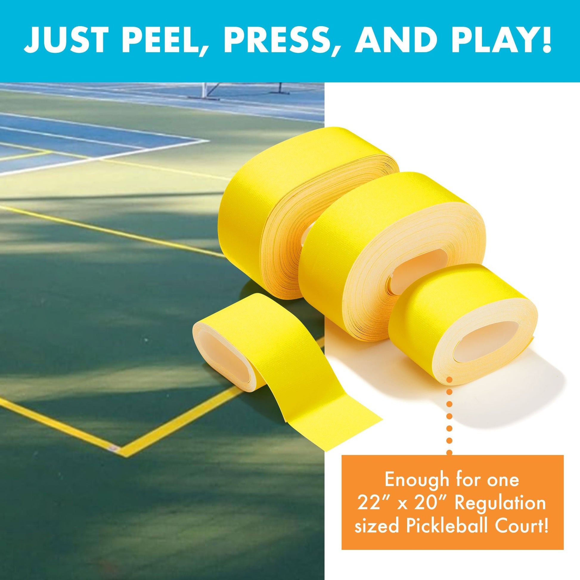 Complete Pickleball Court Tape Kit - Best Seller! - Pickleball Anytime